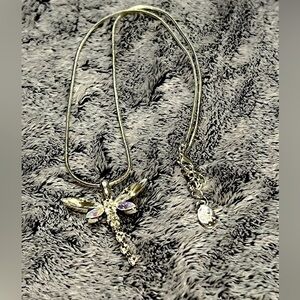 Kirks Folly Aurora Borealis Dragonfly Necklace